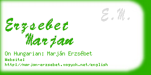 erzsebet marjan business card