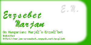 erzsebet marjan business card